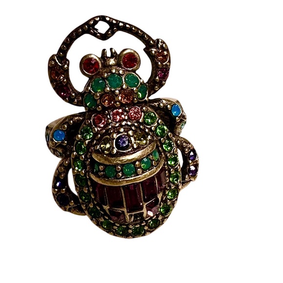 Heidi Daus Multicolored Crystal Beetle Ring Size 8 (NO LONGER IN PRODUCTION) - Picture 2 of 4